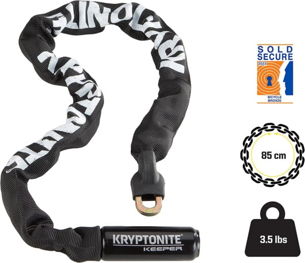 Kryptonite Keeper 785 Integrated Bicycle Lock Chain Bike Lock - Image 4