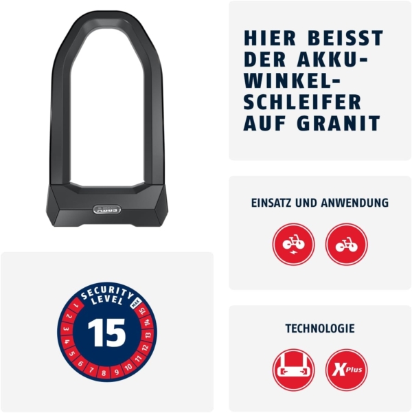 ABUS U-Lock Granit™ Super Extreme 2500/165HB230 - Image 2