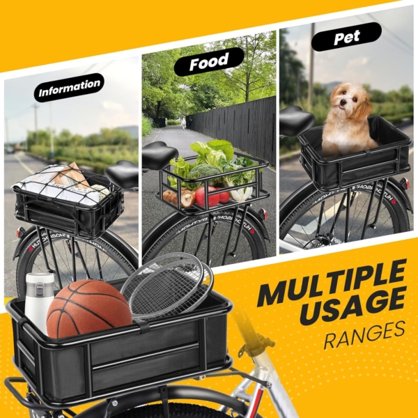 Medium Rear Basket with Liner and Waterproof Cover - Image 2