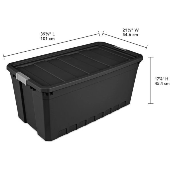 Sterilite 50-Gallon Large Stackable Rugged Industrial Storage Tote Container - Image 2
